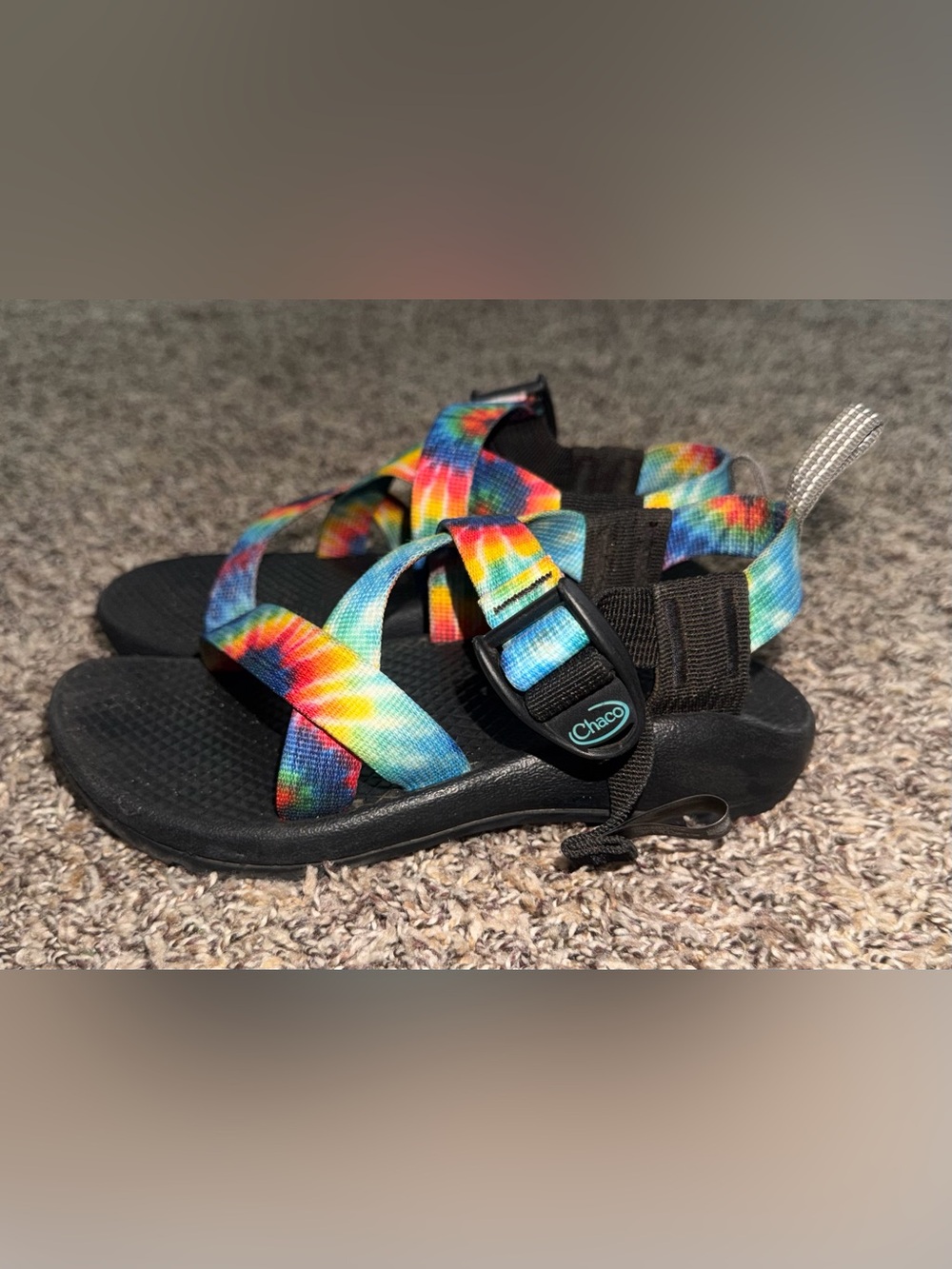 Chaco Kids' Tie-Dye Strap Sport Sandals - Rainbow Multi